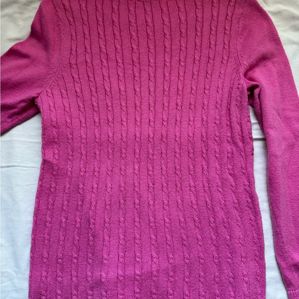 Talbots Cable Pullover Large - image 4